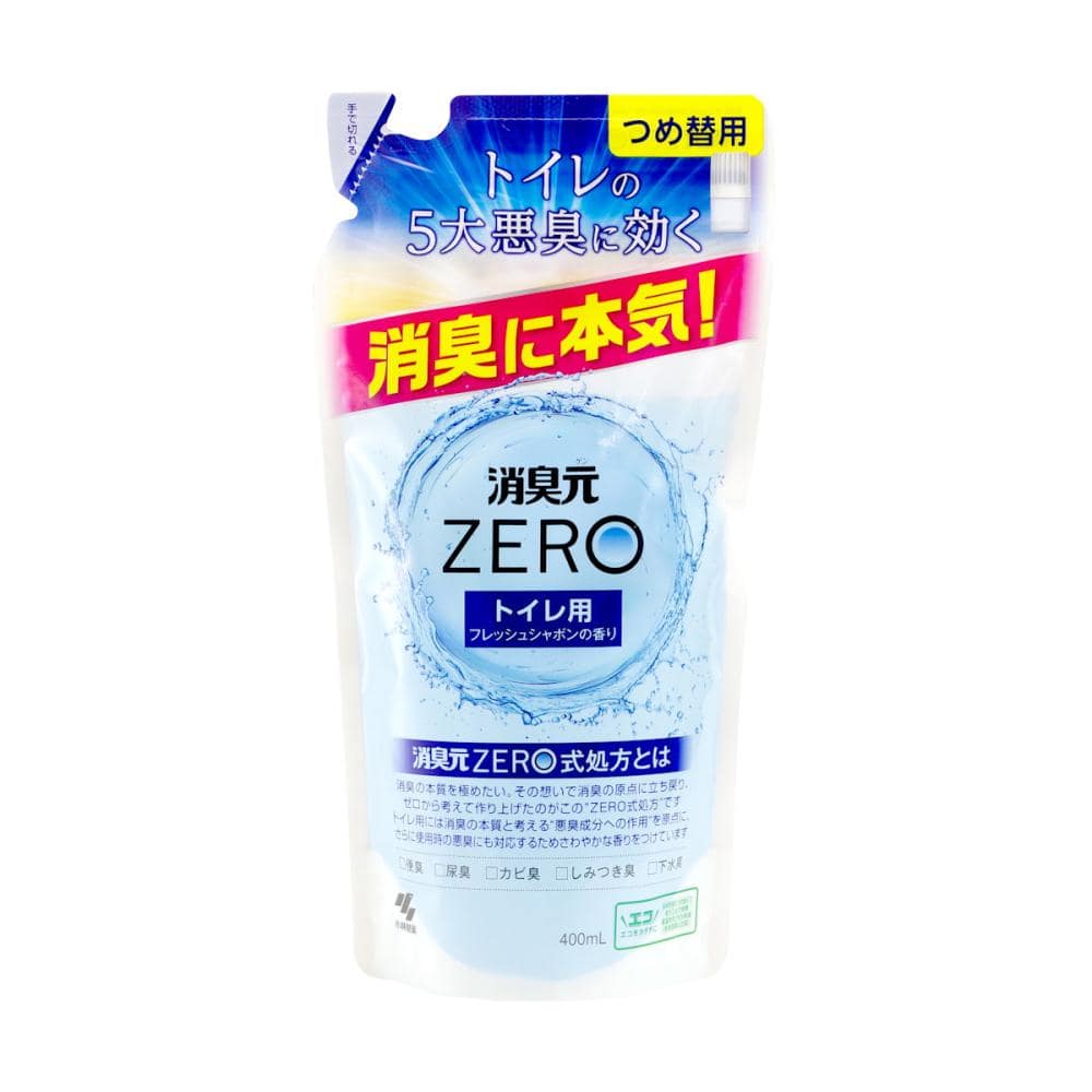 小林製薬　消臭元　ＺＥＲＯ　トイレ用　シャボンの香り　替　４００ｍＬ