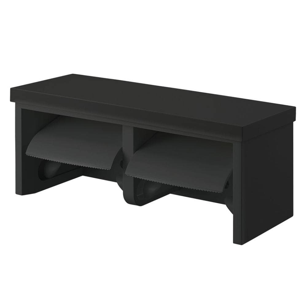 ＳＡＮＥＩ（サンエイ）　ダブルペーパーホルダー棚付　ブラック　Ｗ２８１０－Ｄ