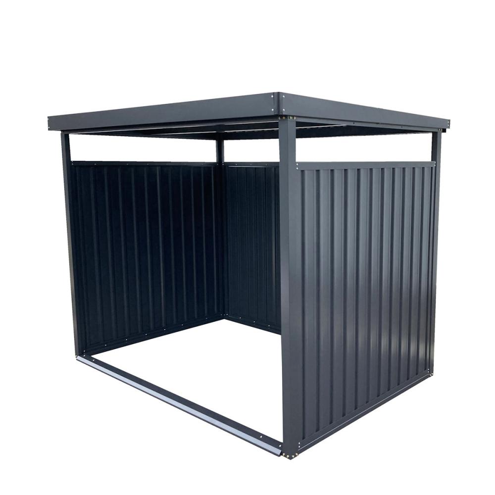 ダイマツ　オープン型物置　壁パネルロングタイプ　約幅２．３９×奥行１．７９ｍ　ブラック　ＤＭ－１０Ｌ－ＢＫ