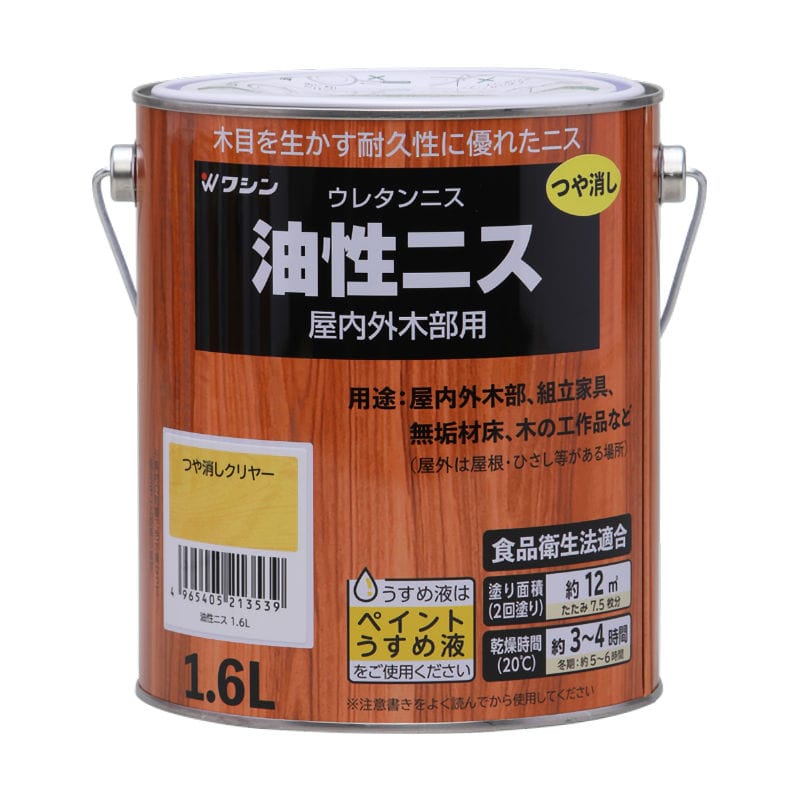 和信ペイント　油性ニス　つや消しクリヤー　１．６Ｌ