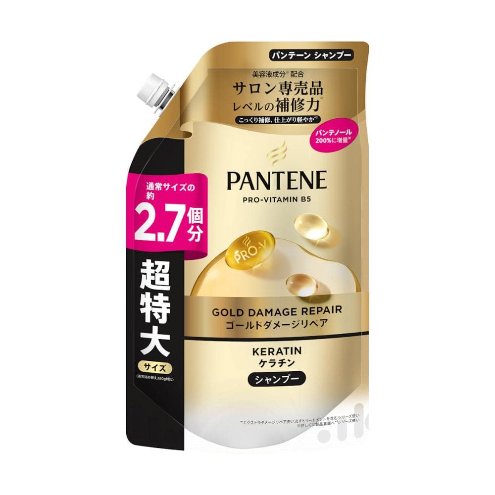 Ｐ＆Ｇ　パンテーン　ゴールドダメージリペアシャンプー　詰め替え用　超特大　７００ｇ