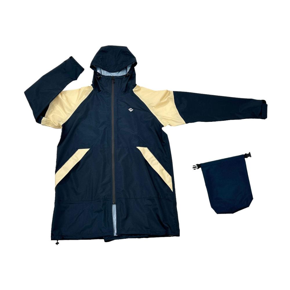 カバーズラバーズ　レインコート　高性能透湿防水　リュック対応　ネイビー　ＬＬ／３Ｌ