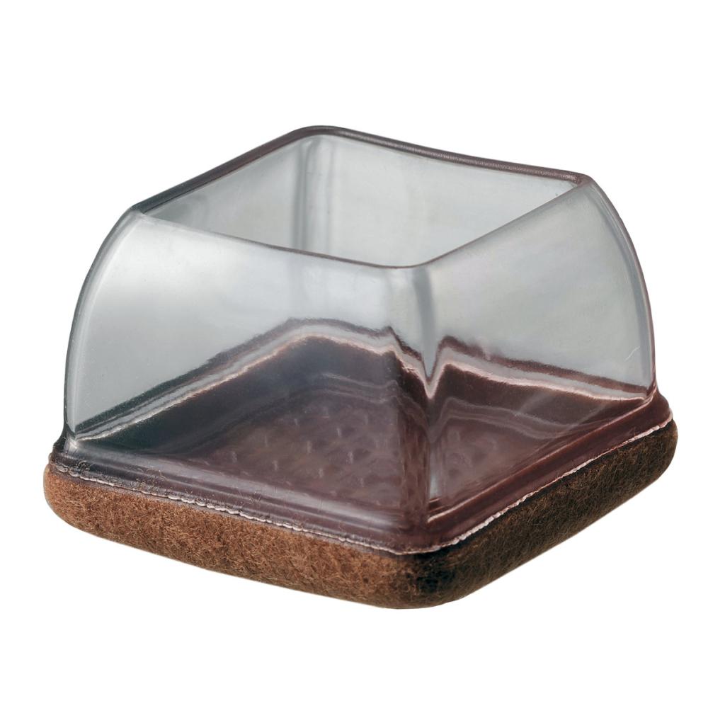 光（ＨＩＫＡＲＩ）　ソフト脚キャップ　クリア　角脚用　ＬＬ　３７～４５ｍｍ　４個入り　ＫＳＦＫ－３７４５