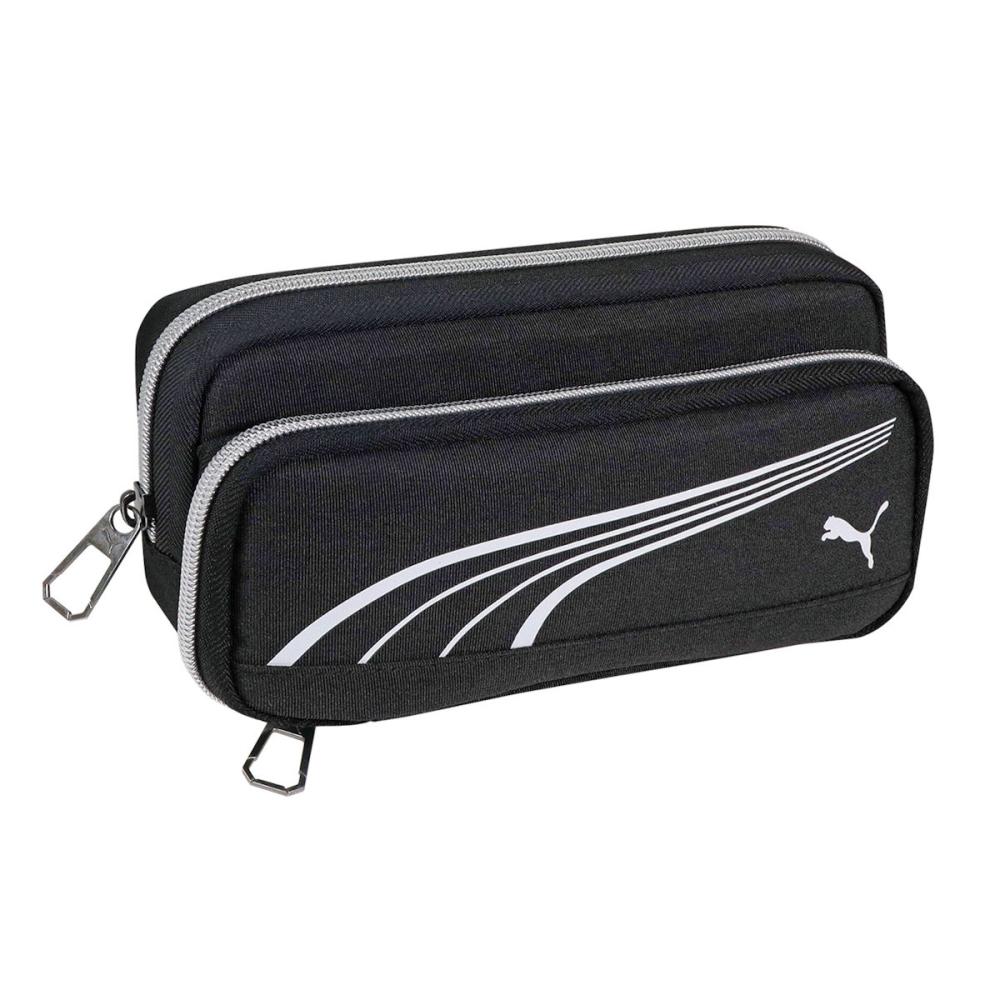 クツワ　ヘザーダブルペンケース　ブラック