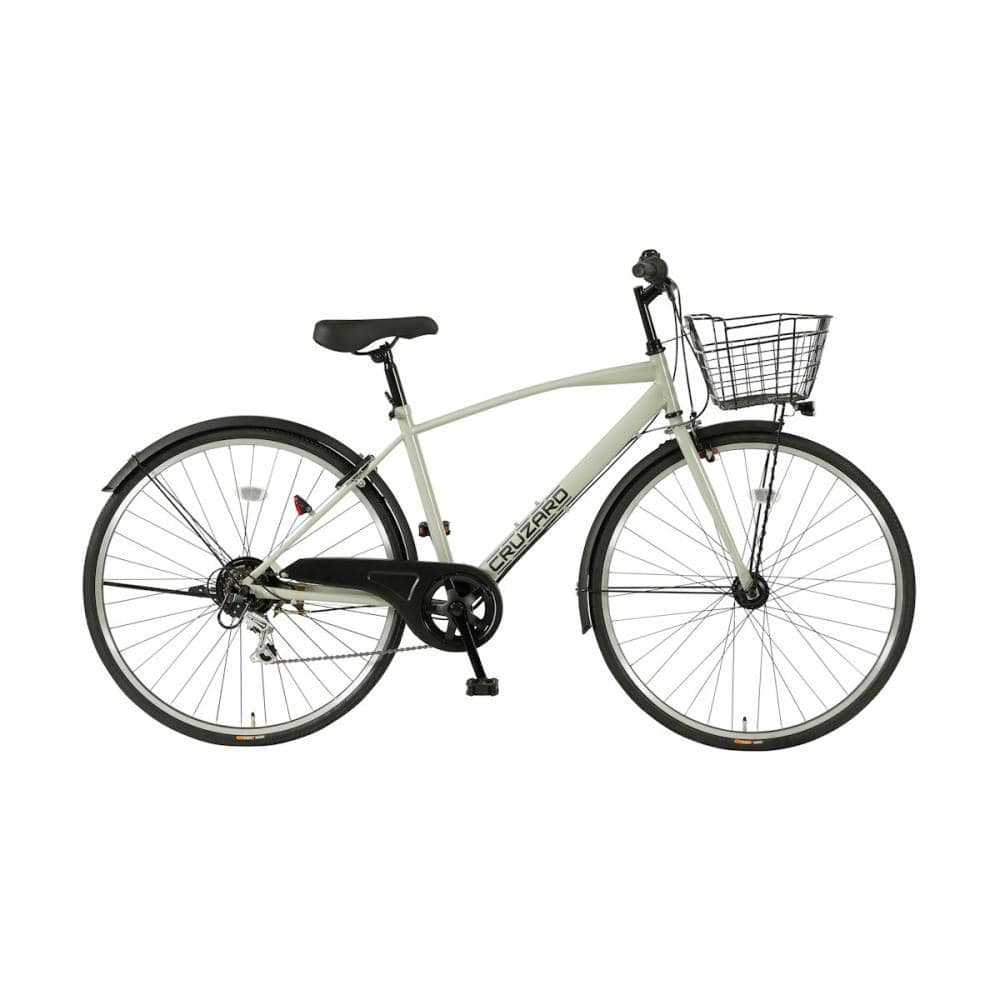 スポーツ車　カゴ付きクロスバイク　クルザード　２７インチ　ライトグレー