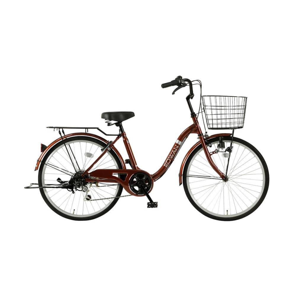 武田産業　軽こぎ軽快車　パンクしにくい　２０２６年モデル　ローワン　２４インチ　ブラウン