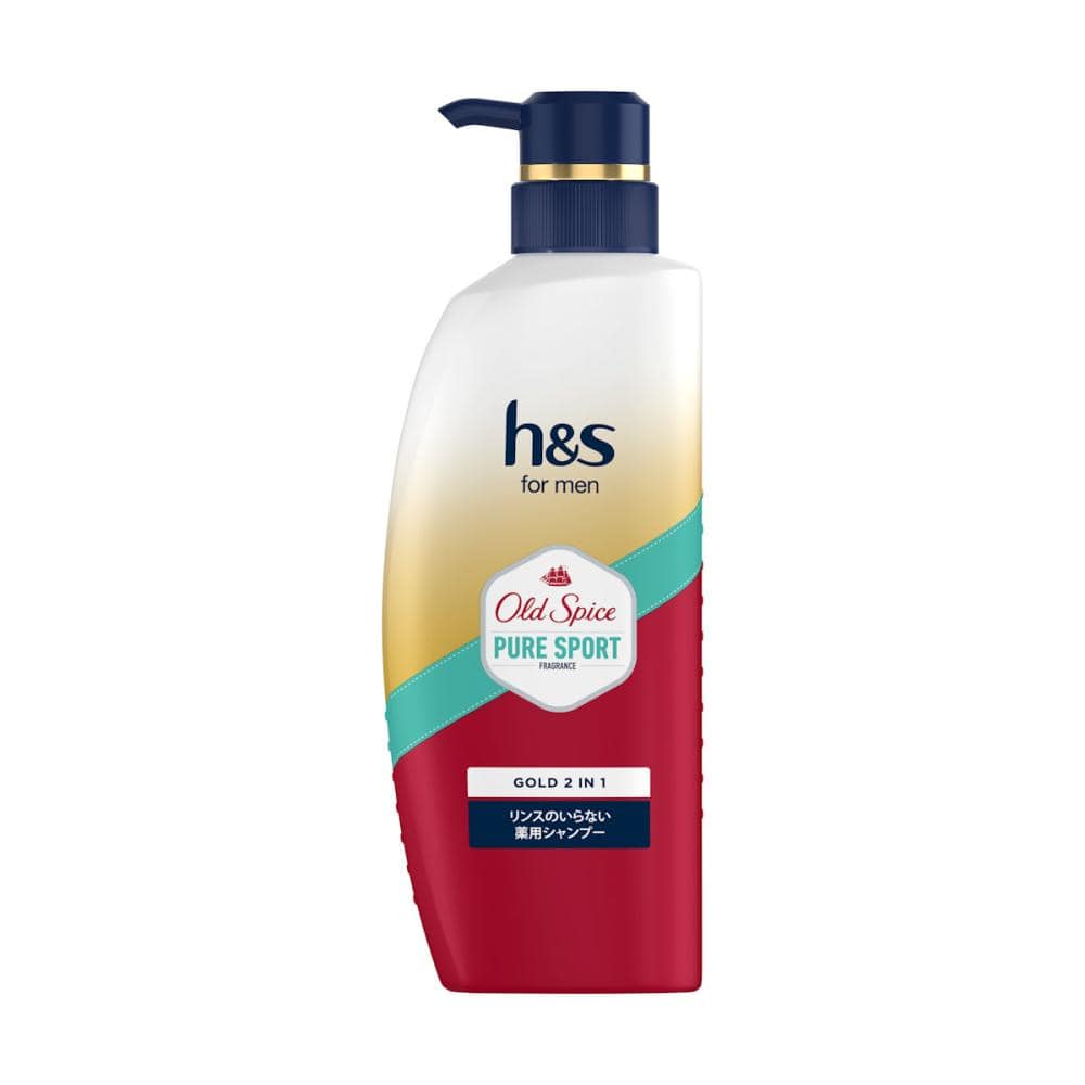 Ｐ＆Ｇ　ｈ＆ｓｆｏｒｍｅｎ　ゴールド２ｉｎ１シャンプー　オールドスパイスピュアスポーツ　本体　３５０ｇ