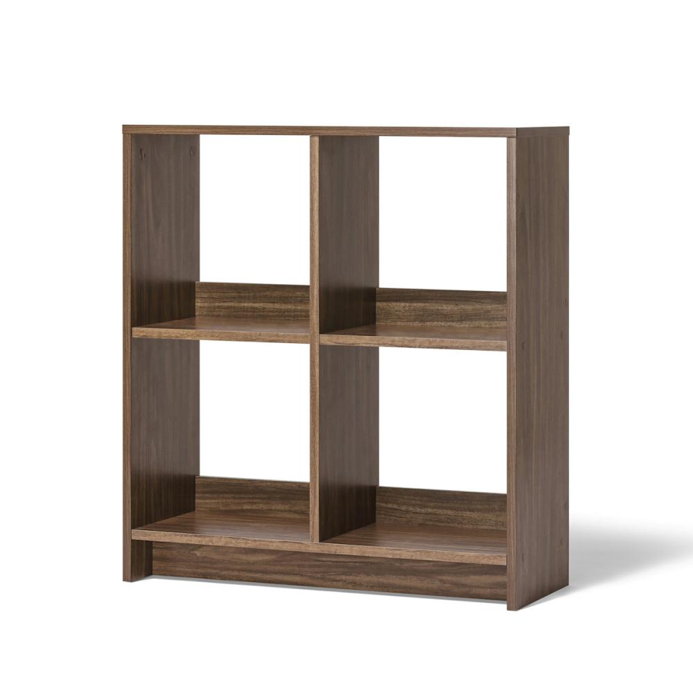 アイリスオーヤマ　ウッドオープンシェルフ　ウォールナット　幅６９×高さ７５．８×奥行２６．５ｃｍ　ＷＯＳ－４