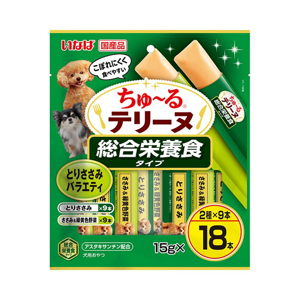 いなば　ちゅ～るテリーヌ　総合栄養食タイプ　とりささみバラエティ　１５ｇ×１８本