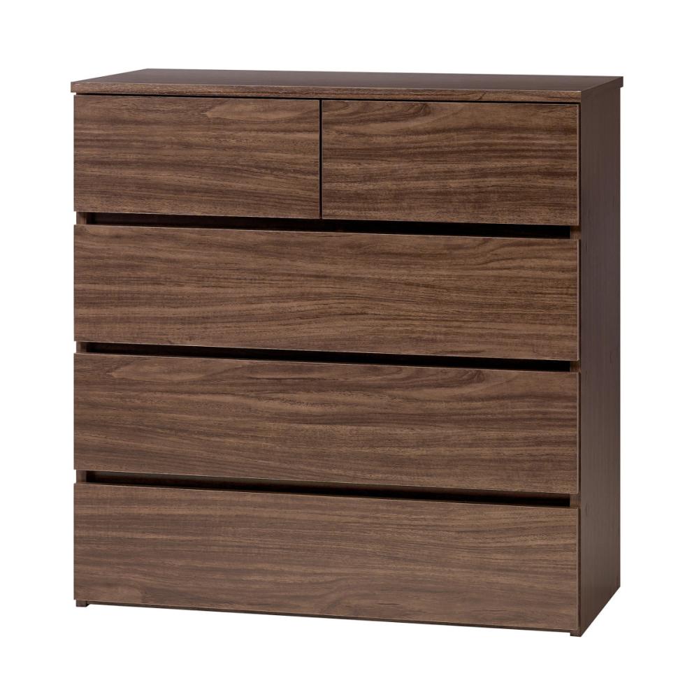 アイリスオーヤマ　組立簡単ウッドチェスト　幅７９ｃｍ　ウォールナット　ＫＫＷＣ－７９０