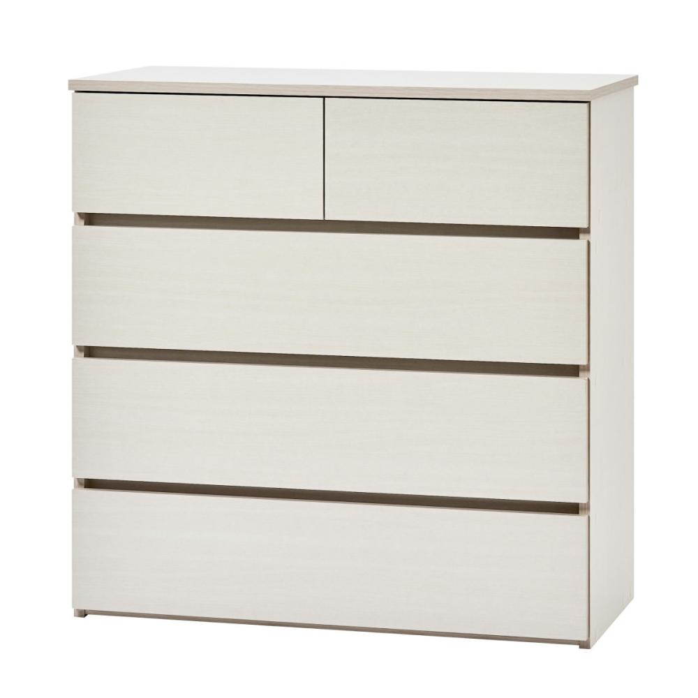 アイリスオーヤマ　組立簡単ウッドチェスト　幅７９ｃｍ　ホワイト　ＫＫＷＣ－７９０