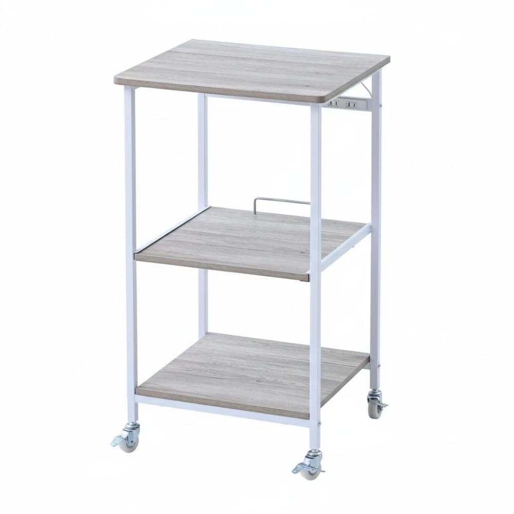 ＹＡＭＡＺＥＮ（山善）　デザインレンジラツク　スリム４８Ｗ　高さ８５ｃｍ　アンティークアイボリー／サンドホワイト　ＬＲＷ－４１（ＡＩＶ／ＳＷＨ）