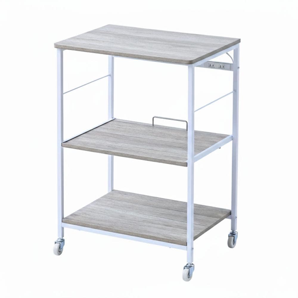 ＹＡＭＡＺＥＮ（山善）　デザインレンジラツク　ワイド５７Ｗ　高さ８５ｃｍ　アンティークアイボリー／サンドホワイト　ＬＲＷ－ＷＩＤＥ（ＡＩＶ／ＳＷＨ）