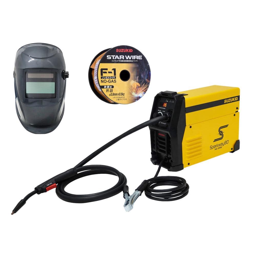 ＳＵＺＵＫＩＤ　スズキッド　半自動溶接機　Ｓｐａｒｋｗａｙ８０　溶接面＋溶接ワイヤセット　ＳＳＷ－８０ＤＳ