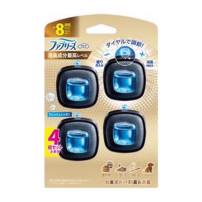 Ｐ＆Ｇ　ファブリーズ　イージークリップ　消臭成分最高レベル　フレッシュシャボン　４個入り