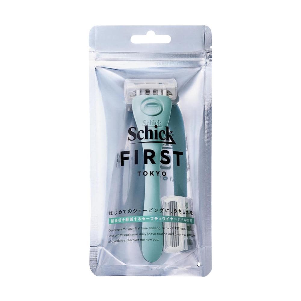 シックジャパン　シックファースト　シェービングホルダー　ミントグリーン　刃付き＋替刃１個