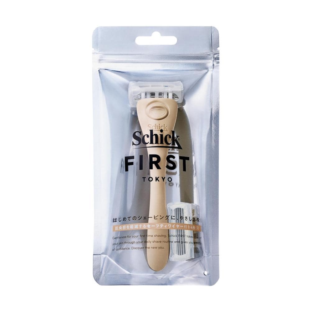 シックジャパン　シックファースト　シェービングホルダー　サンドベージュ　刃付き＋替刃１個