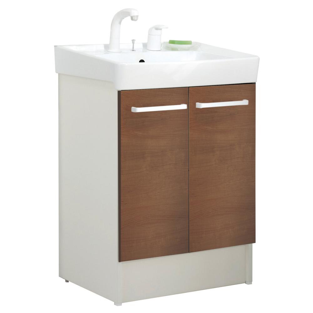 ＬＩＸＩＬ　ＩＮＡＸ　洗面化粧台　Ｄ７シリーズ　シャワー水栓　扉タイプ　間口６０ｃｍ　寒冷地用　クリエモカ　Ｄ７Ｎ６－６０５ＳＹＮ－Ｗ／ＬＭ２Ｗ