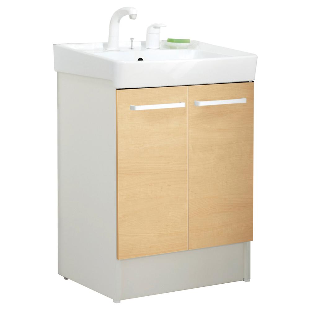 ＬＩＸＩＬ　ＩＮＡＸ　洗面化粧台　Ｄ７シリーズ　シャワー水栓　扉タイプ　間口６０ｃｍ　寒冷地用　クリエペール　Ｄ７Ｎ６－６０５ＳＹＮ－Ｗ／ＬＰ２Ｗ