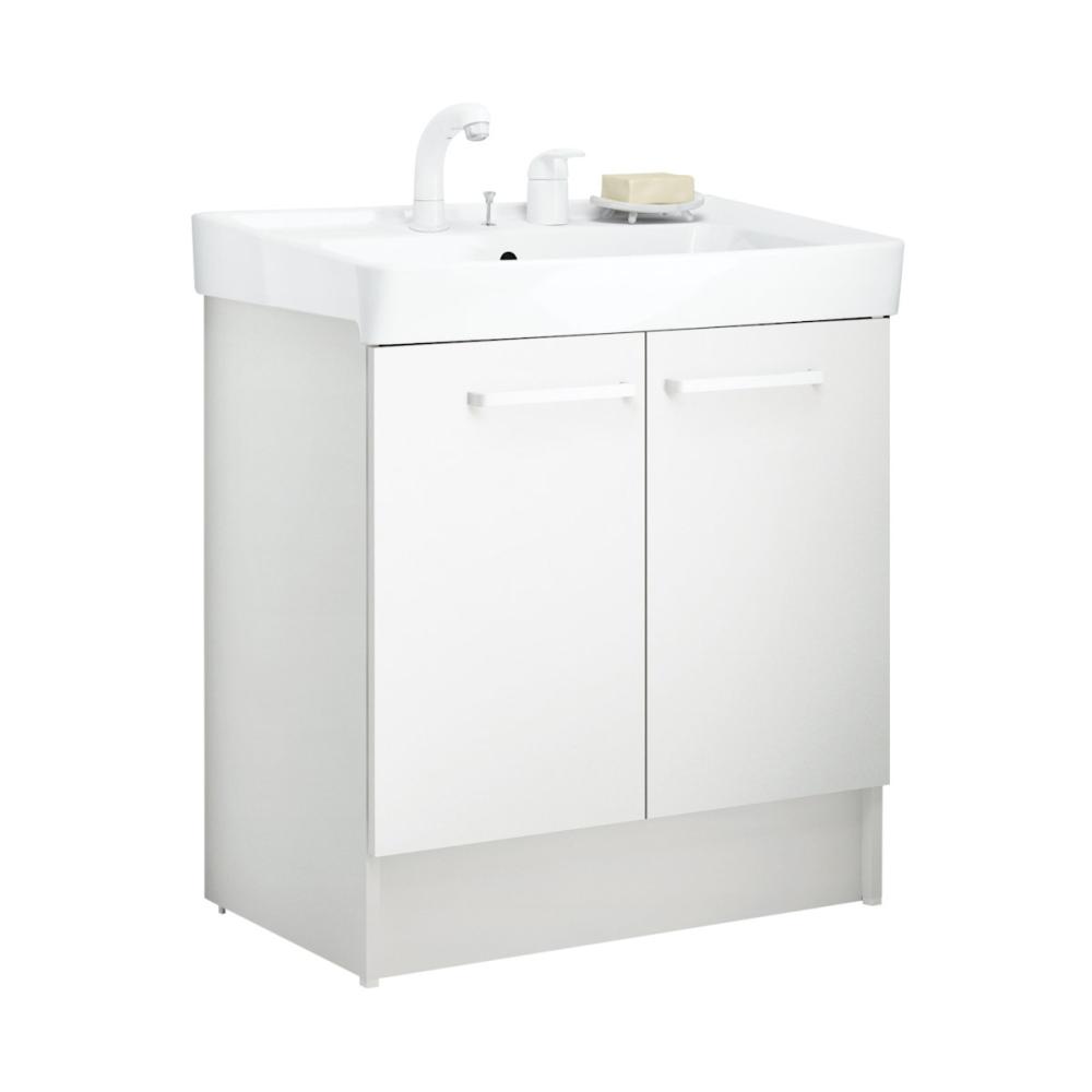 ＬＩＸＩＬ　ＩＮＡＸ　洗面化粧台　Ｄ７シリーズ　シャワー水栓　扉タイプ　間口７５ｃｍ　寒冷地用　ホワイト　Ｄ７Ｎ６－７５５ＳＹＮ－Ｗ／ＶＰ１Ｗ