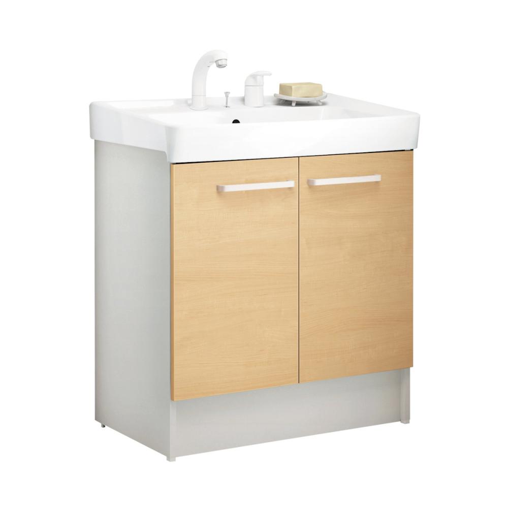 ＬＩＸＩＬ　ＩＮＡＸ　洗面化粧台　Ｄ７シリーズ　シャワー水栓　扉タイプ　間口７５ｃｍ　寒冷地用　クリエペール　Ｄ７Ｎ６－７５５ＳＹＮ－Ｗ／ＬＰ２Ｗ