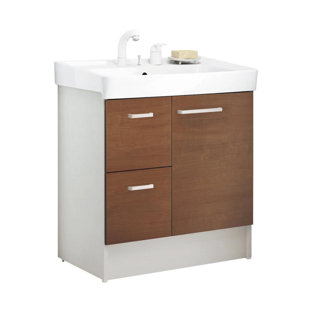 ＬＩＸＩＬ　ＩＮＡＸ　洗面化粧台　Ｄ７シリーズ　シャワー水栓　引出タイプ　間口７５ｃｍ　一般地用　クリエモカ　Ｄ７Ｈ６－７５５ＳＹ－Ｗ／ＬＭ２Ｗ