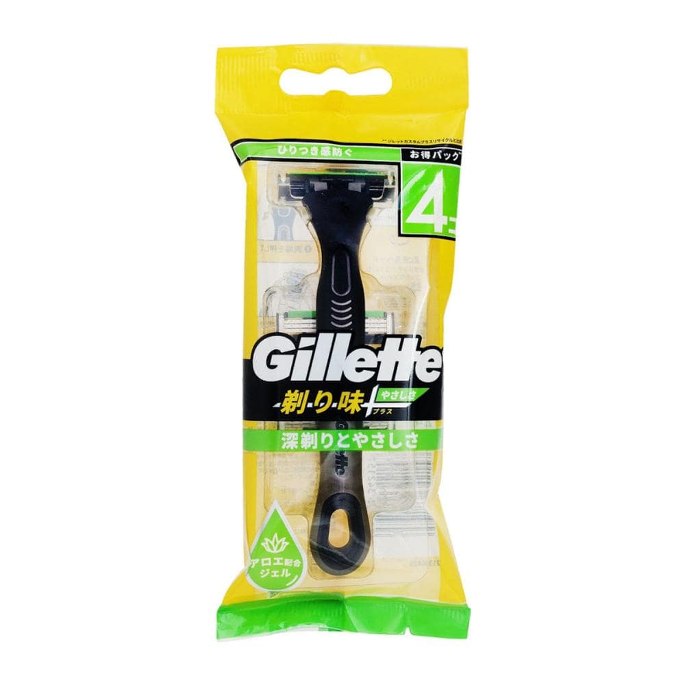 Ｐ＆Ｇ　ジレット　剃り味＋プラスやさしさ　ホルダー＋替刃４個付き