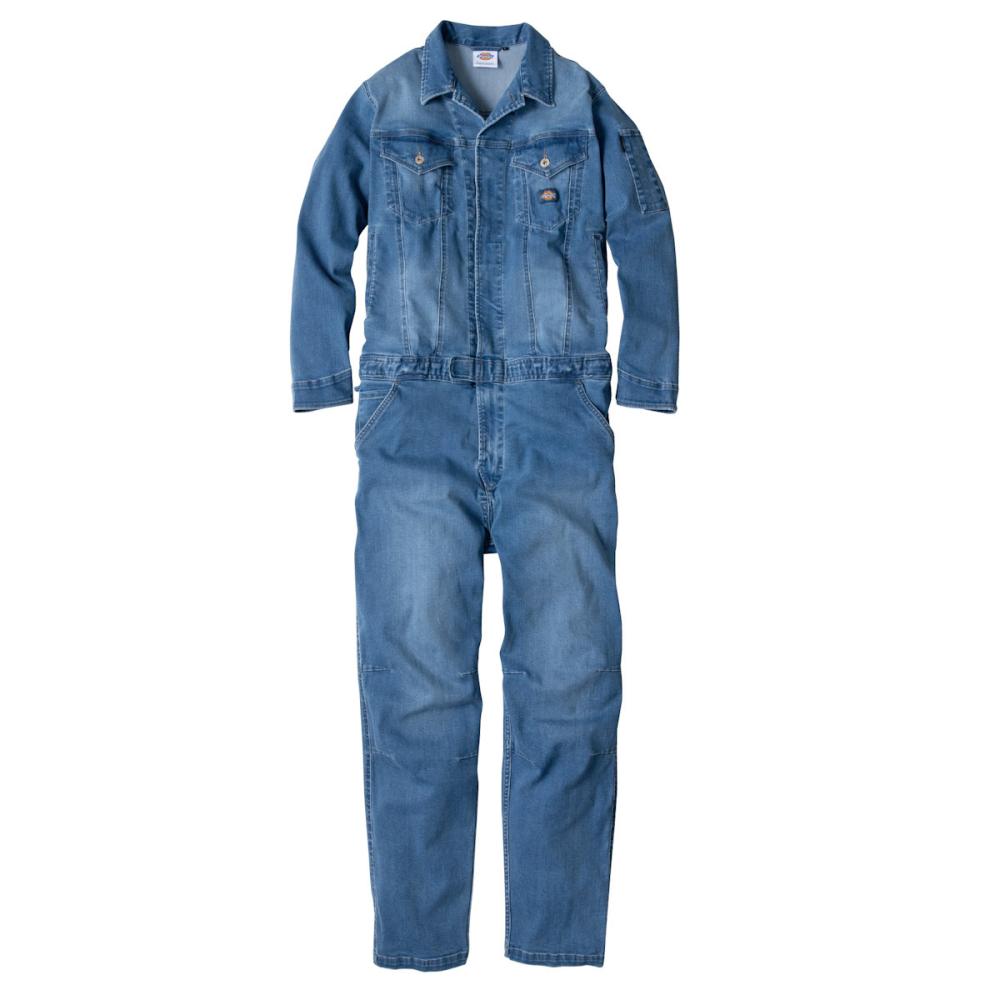 ディッキーズ　ストレッチシルキーデニム　ツナギ　ライトインディゴ　Ｌ　Ｄ－６８６