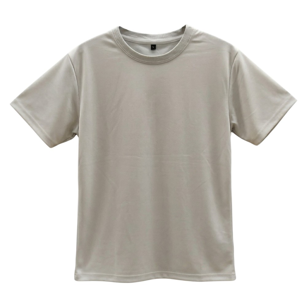 你的品牌名　ドライメッシュ　Ｔシャツ　半袖　ライトグレー　Ｌ