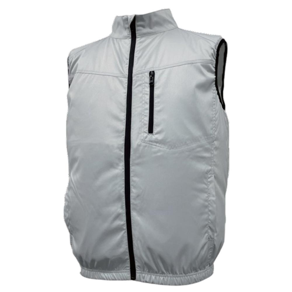 【先行予約】　你的品牌名　ファンが取り付けられるウェアシリーズ　ベスト　シルバー　Ｌ　【申込期限：３月３１日】