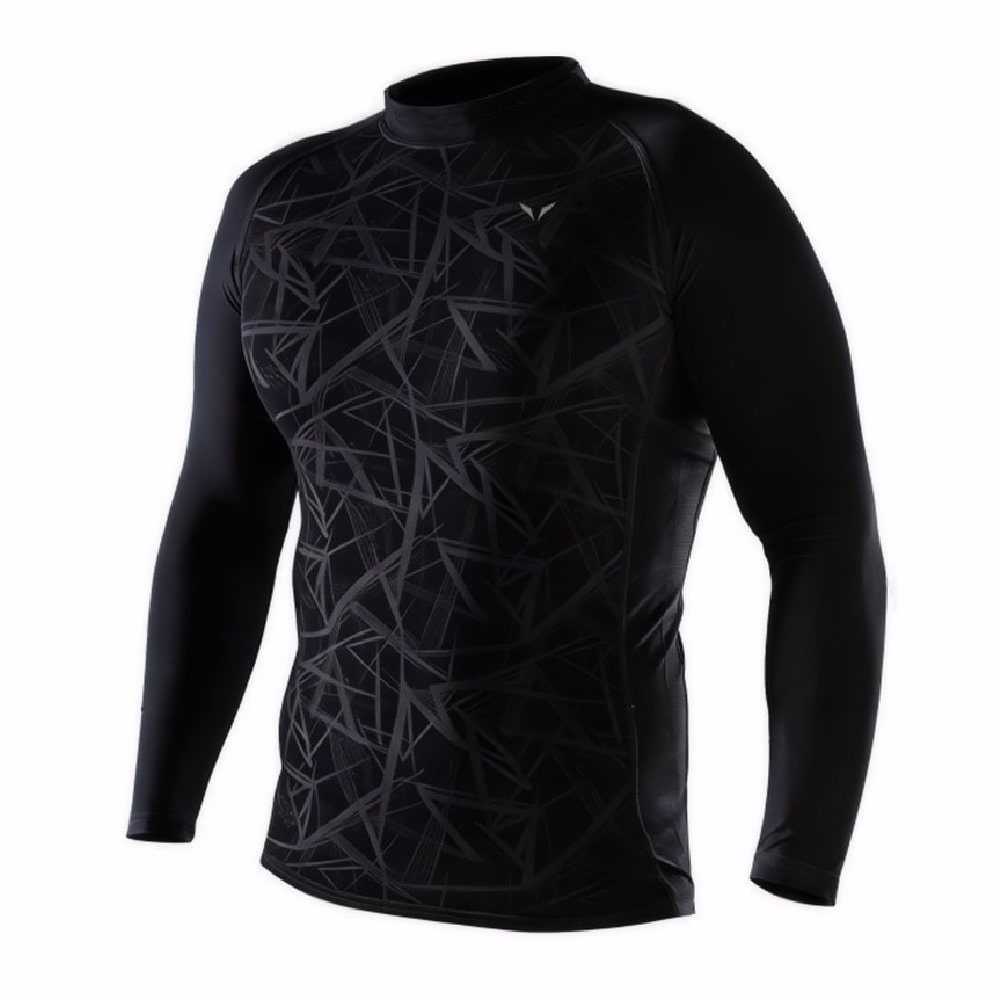 ｖａｌｂｏｒｄｅｒ（ヴァルボーダー）　遮熱冷感ナイロンコンプレッション　長袖　ブラック　ＬＬ