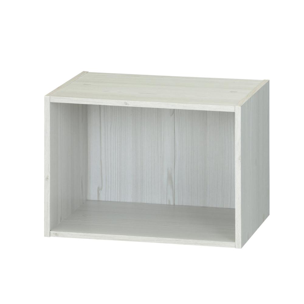 アテーナライフ　積み重ねできるカラーボックス　１段　ホワイト