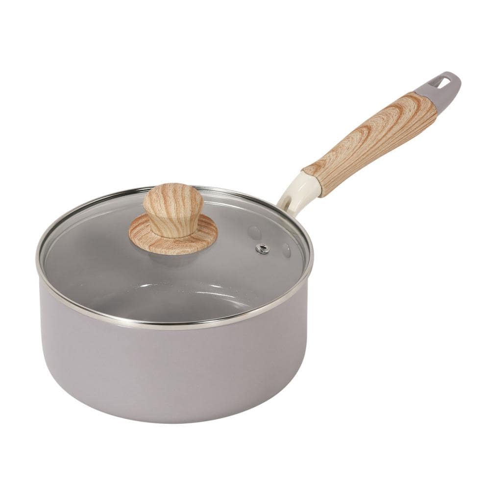 ハルミック　ＩＨ　セラミック片手鍋　１８ｃｍ　パープル