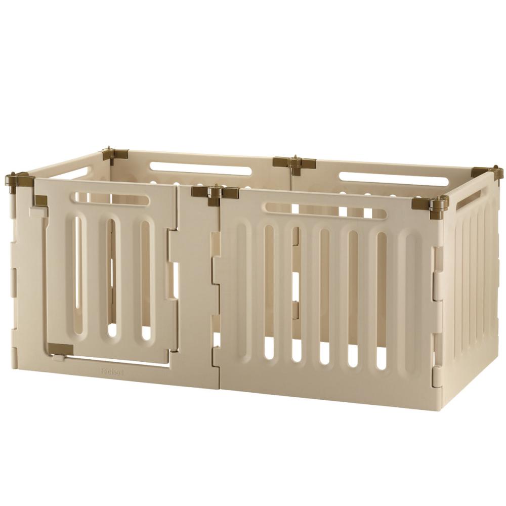 ペット用　３ＷＡＹサークル　６面７０Ｈ　ベージュ