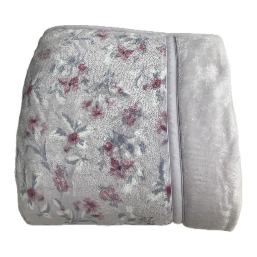 昭和西川　わた入り毛布ウインターブーケ　ピンク