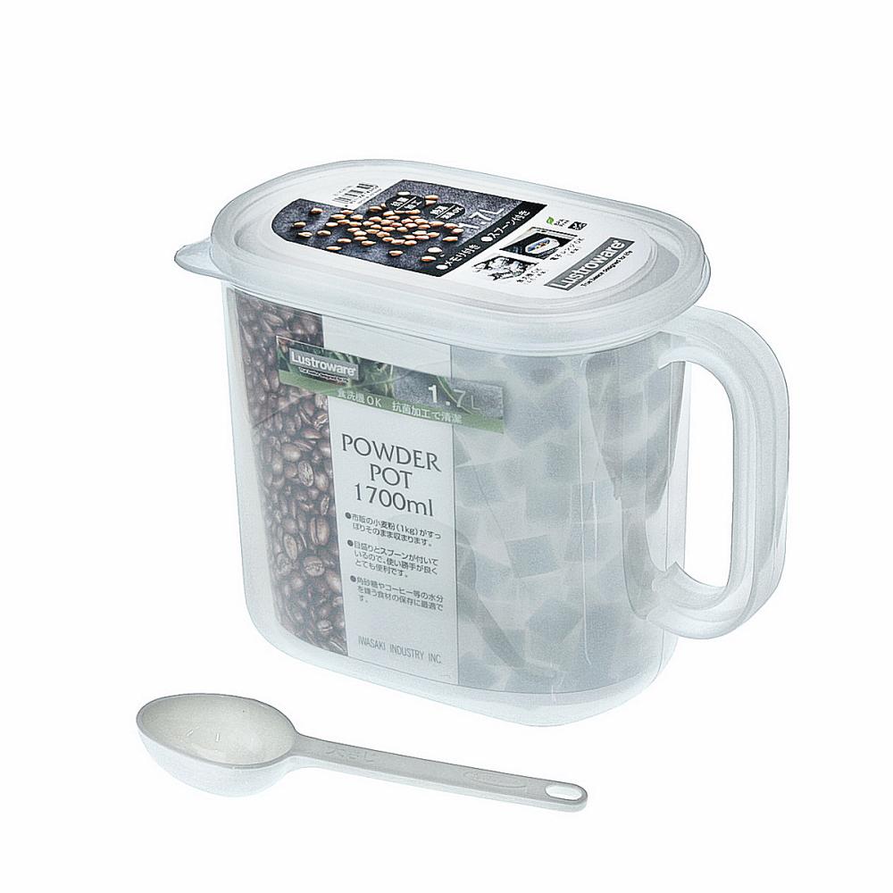 岩崎工業　タフナチュラル　パウダーポット　１．７Ｌ　スプーン付き　Ｂ－１８７８　ＴＮ