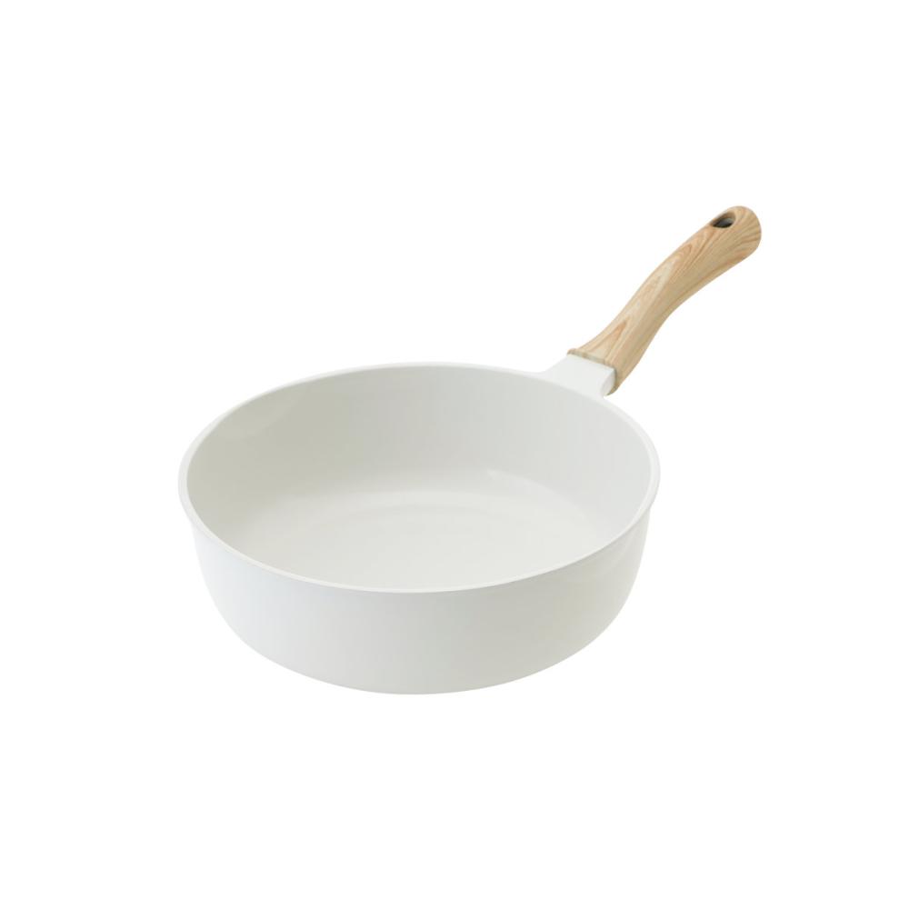 アテーナライフ　ＩＨ対応超軽量セラミックコート極深フライパン　２４ｃｍ