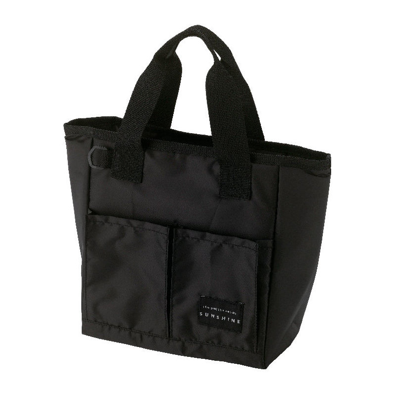 アテーナライフ　ダブルクール　保冷スクエアランチバッグ　ブラック