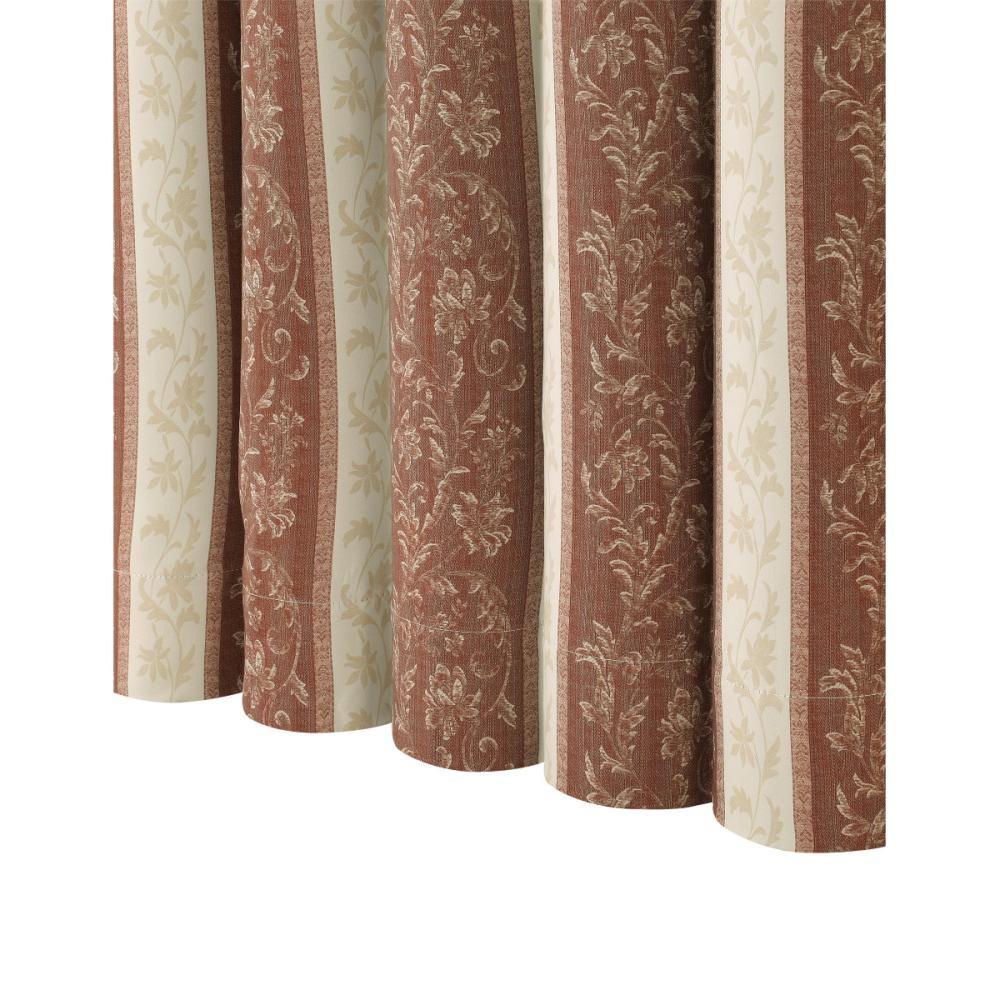 ドレープカーテン　エジンバラ　１級遮光　ブラウン　１００×１１０ｃｍ　２枚組