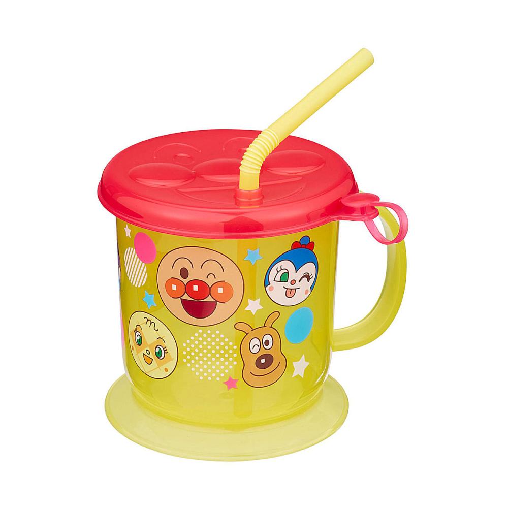 アンパンマン　倒れにくいフタ付きストローコップ