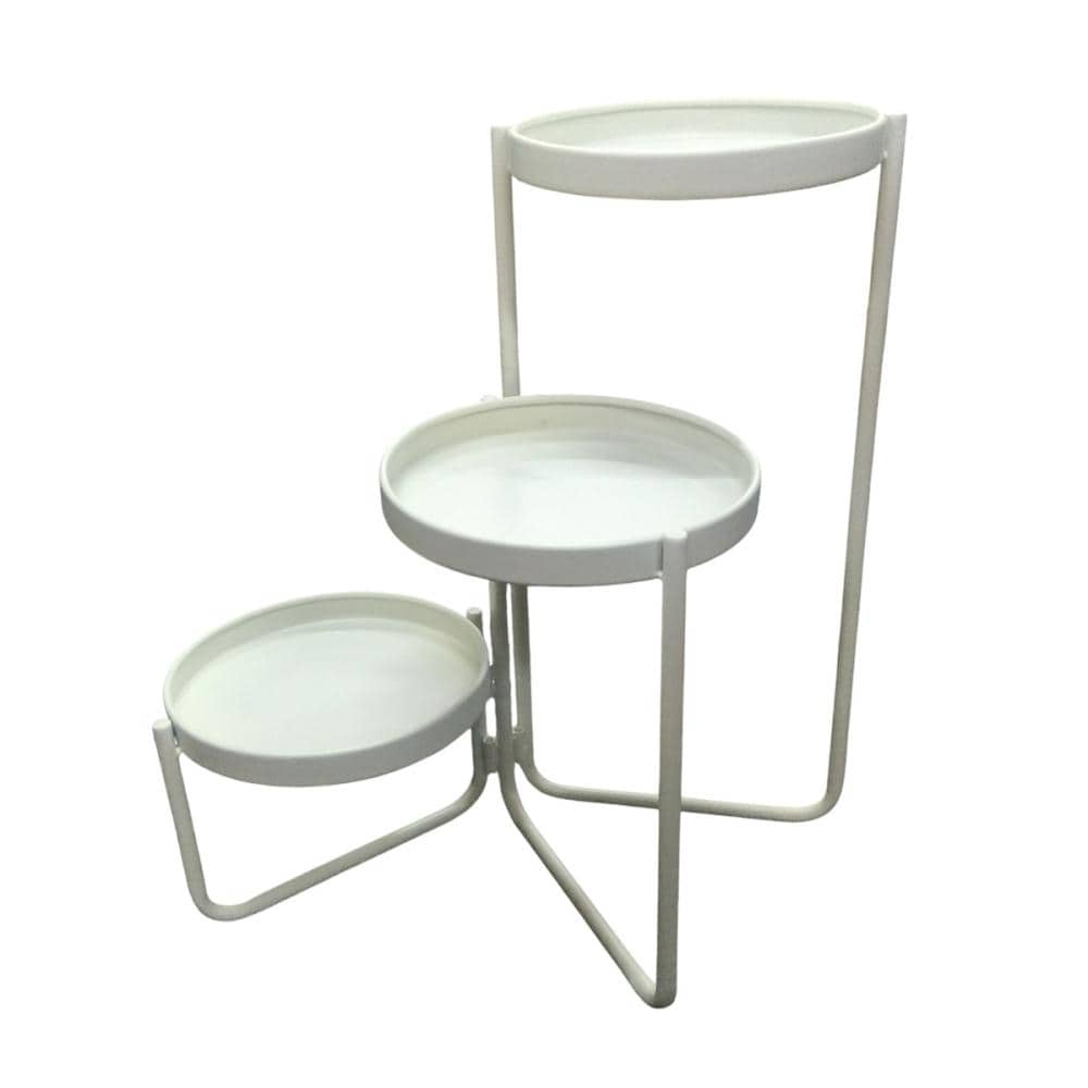 Ｂｒｅｅｚｙ　Ｇｒｅｅｎ　高低差を楽しめるプランツスタンド　３段　小