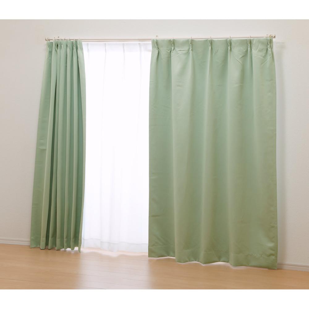 オーダーカーテン　ドレープカーテン　バーノン　グリーン