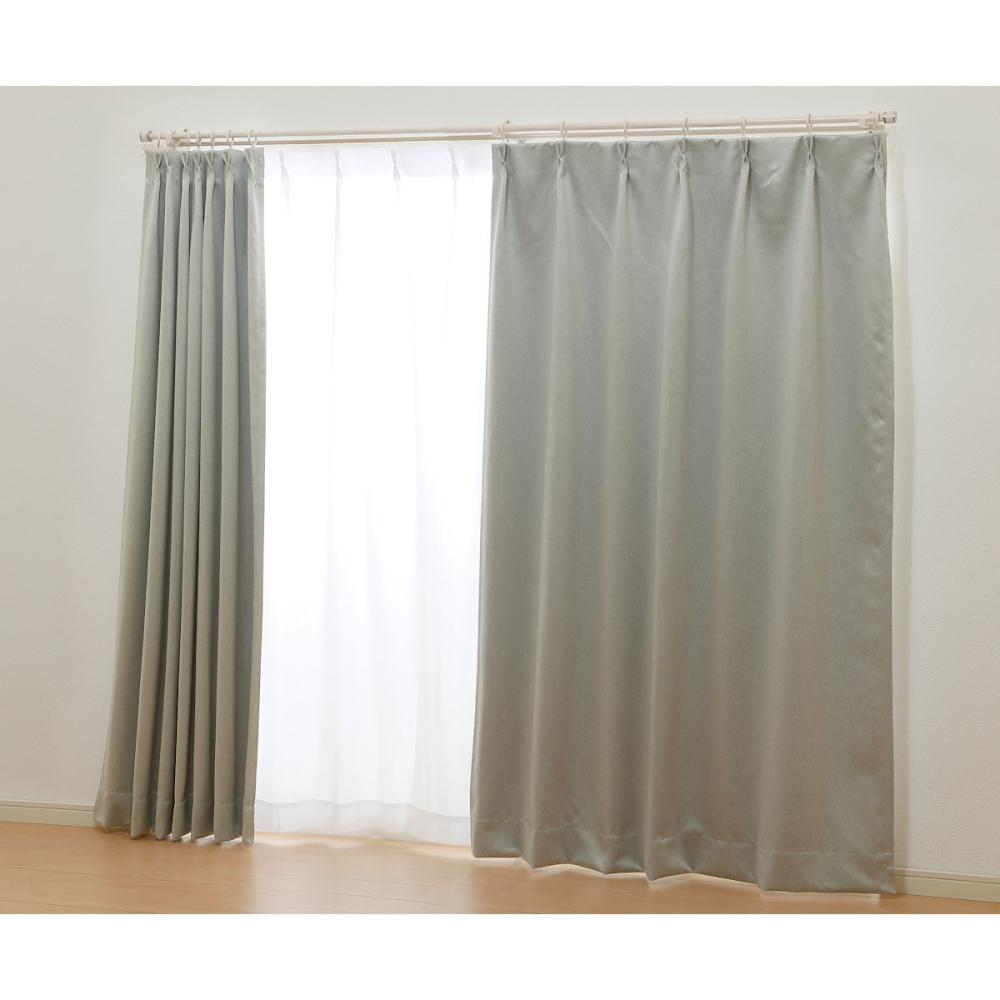 オーダーカーテン　ドレープカーテン　ハンク　グレー