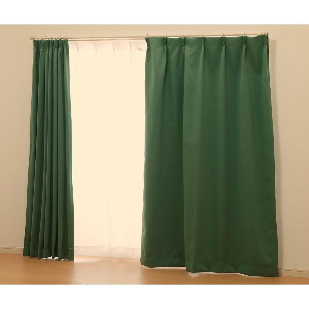 オーダーカーテン　ドレープカーテン　ベルーイ　モスグリーン
