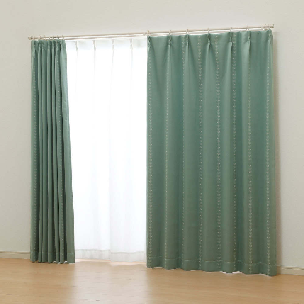 オーダーカーテン　ドレープカーテン　スタン　グリーン