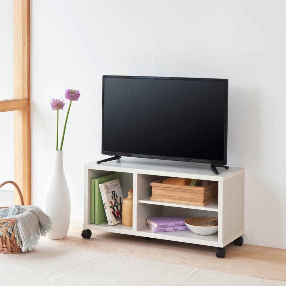 白井産業　テレビ台　フルニコ　ホワイト　幅７９．７×高さ３９．４×奥行２９．４ｃｍ　ＦＵＬ－４０８０ＴＶ　ＷＨ