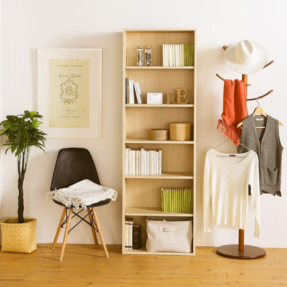 白井産業　オープンラック　フルニコ　ナチュラル　幅５８．１×高さ７９．７×奥行２９．２ｃｍ　ＦＵＬ－１８６０　ＮＡ