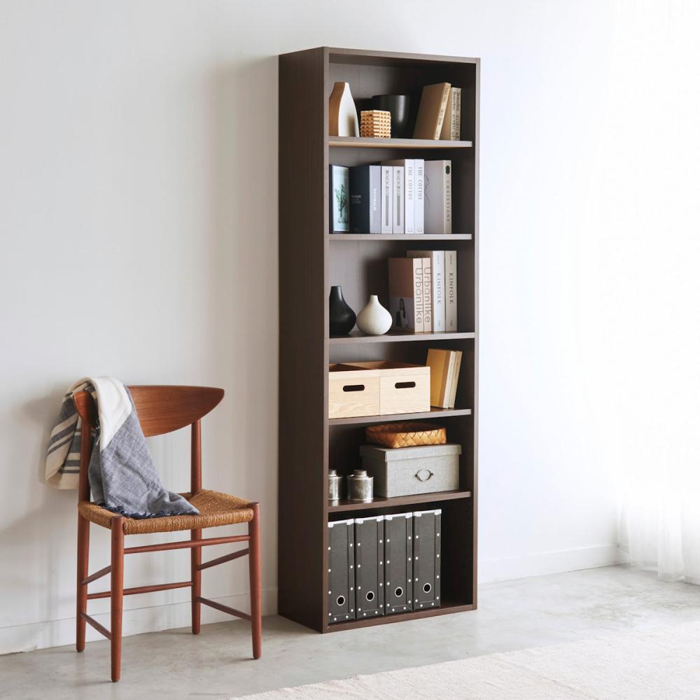 白井産業　オープンラック　フルニコ　ダークブラウン　幅５８．１×高さ７９．７×奥行２９．２ｃｍ　ＦＵＬ－１８６０　ＤＫ