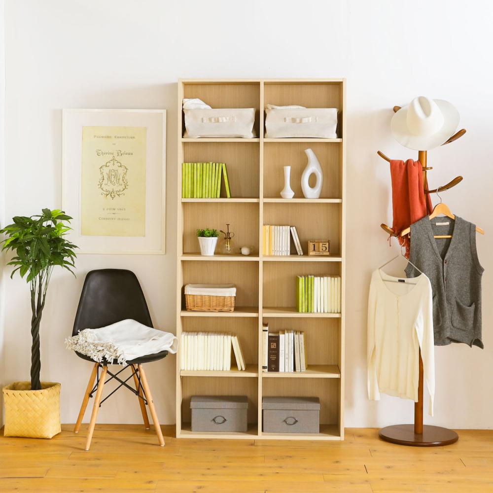 白井産業　オープンラック　フルニコ　ナチュラル　幅８３．５×高さ１７９．７×奥行２９．２ｃｍ　ＦＵＬ－１８８５　ＮＡ