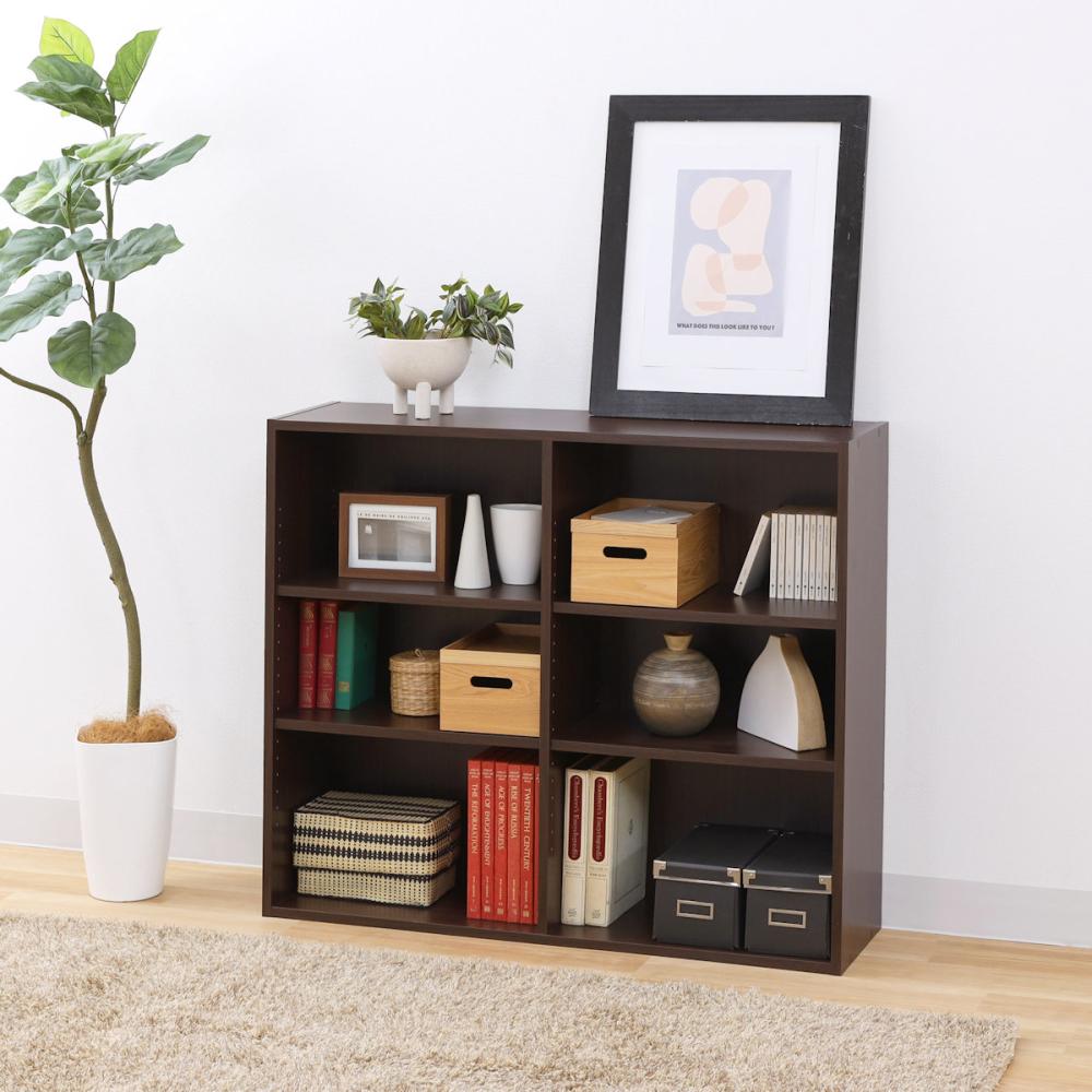 白井産業　オープンラック　フルニコ　ダークブラウン　幅１０６．３高さ８９．８×奥行２９．２ｃｍ　ＦＵＬ－９０１１　ＤＫ